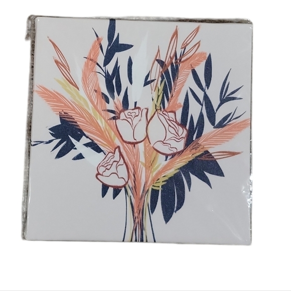 Canvas hanging wall decor 9" X 9"  flowers, colorful, perfect for any room - Picture 3 of 5